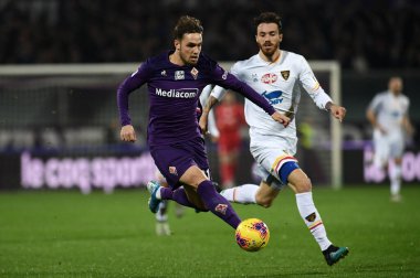 İtalyan Futbolu Serisi A Erkekler Şampiyonası Fiorentina Lecce 'ye karşı