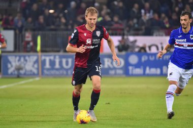 İtalyan Futbolu Serisi A Erkekler Şampiyonası Cagliari Sampdoria 'ya karşı