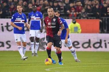 İtalyan Futbolu Serisi A Erkekler Şampiyonası Cagliari Sampdoria 'ya karşı