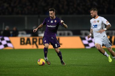 İtalyan Futbolu Serisi A Erkekler Şampiyonası Fiorentina Lecce 'ye karşı