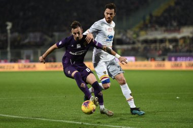 İtalyan Futbolu Serisi A Erkekler Şampiyonası Fiorentina Lecce 'ye karşı