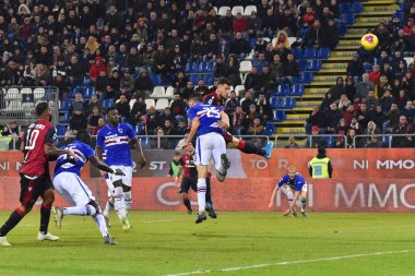 İtalyan Futbolu Serisi A Erkekler Şampiyonası Cagliari Sampdoria 'ya karşı