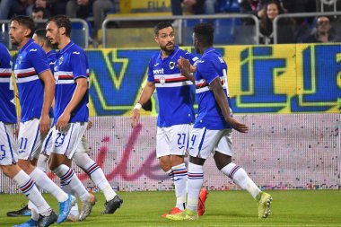 İtalyan Futbolu Serisi A Erkekler Şampiyonası Cagliari Sampdoria 'ya karşı