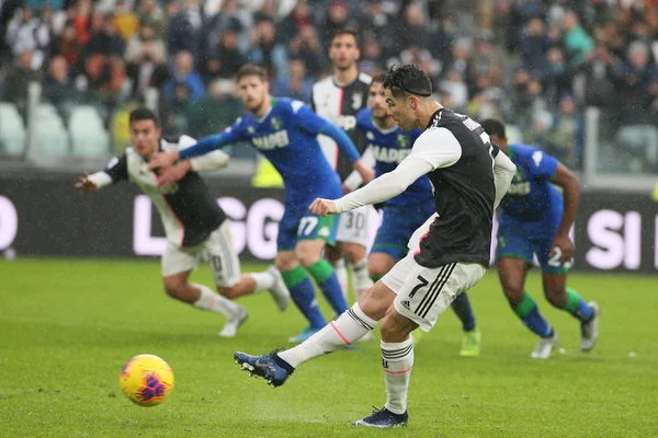 Mistrovství Itálie ve fotbale mužů Juventus vs Sassuolo — Stock fotografie