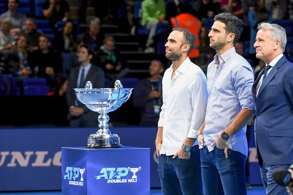 Tenis Internacionales Nitto ATP Final Premiazione Coppia di Doppio Cabal-Farah N1 ATP 2019 — Foto de Stock
