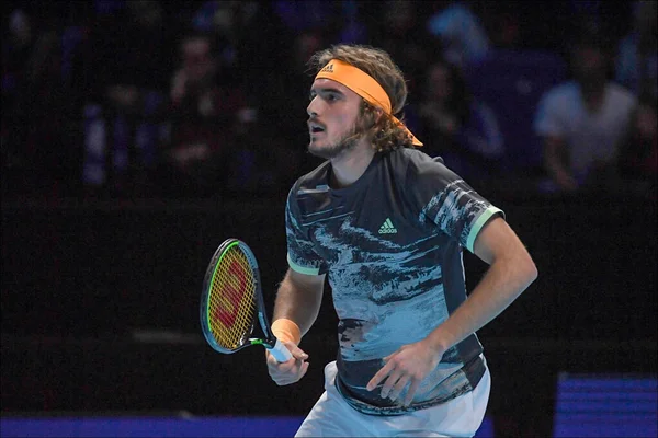 Internacionais de tênis Nitto ATP Final Rafael Nadal vs Stefanos Tsitsipas — Fotografia de Stock