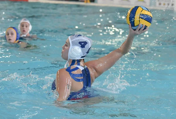 Waterpolo Euroleague Women Championship Ekipe Orizzonte vs Bvsc Zuglo — Stockfoto