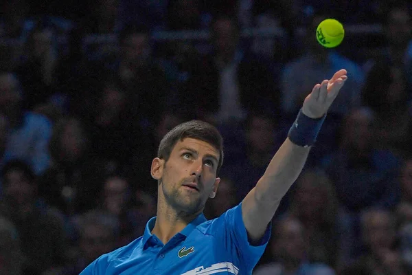 Tenis Uluslarası Nitto Atp Final Novak Cokoviç Roger Federer 'e Karşı — Stok fotoğraf