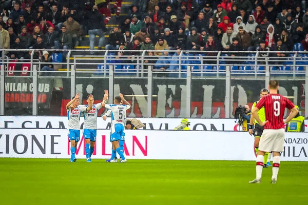 Olasz labdarúgó sorozat A férfi bajnokság Ac Milan vs Ss Napoli — Stock Fotó