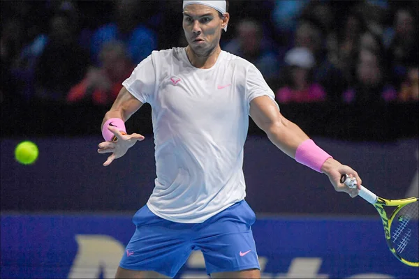 Internacionais de tênis Nitto ATP Final Rafael Nadal vs Stefanos Tsitsipas — Fotografia de Stock