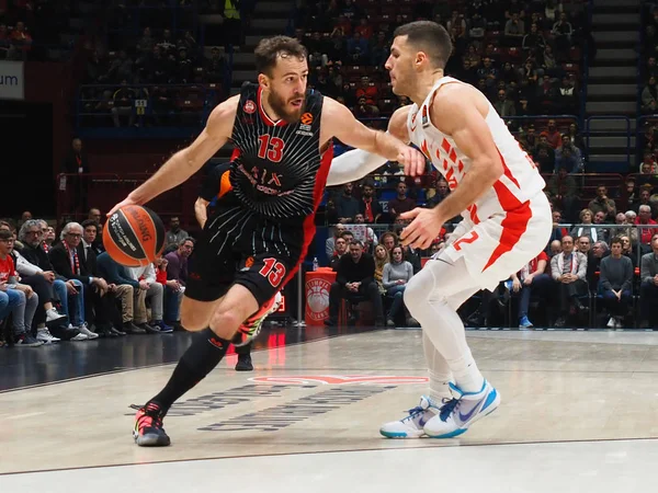 Baloncesto Euroliga AX Armani Exchange Milano vs Crvena Zvezda Mts Belgrado — Foto de Stock