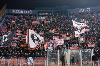 İtalyan Futbolu Serie A Men Şampiyonası Bologna Milan 'a karşı