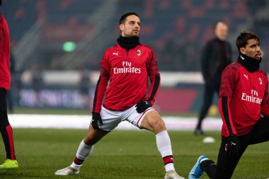 İtalyan Futbolu Serie A Men Şampiyonası Bologna Milan 'a karşı