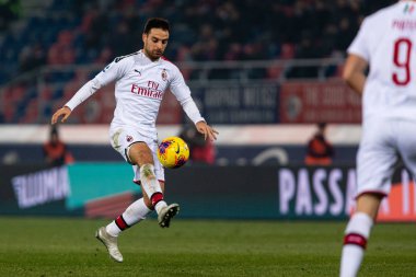 İtalyan Futbolu Serie A Men Şampiyonası Bologna Milan 'a karşı