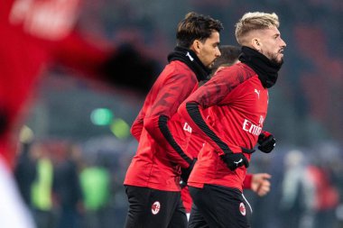 İtalyan Futbolu Serie A Men Şampiyonası Bologna Milan 'a karşı