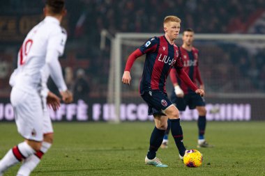 İtalyan Futbolu Serie A Men Şampiyonası Bologna Milan 'a karşı