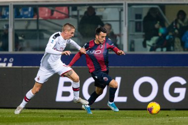 İtalyan Futbolu Serie A Men Şampiyonası Bologna Milan 'a karşı