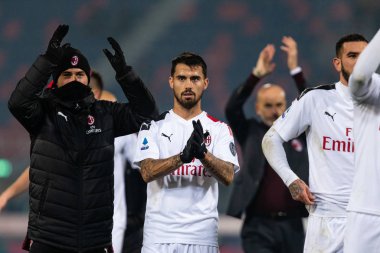 İtalyan Futbolu Serie A Men Şampiyonası Bologna Milan 'a karşı