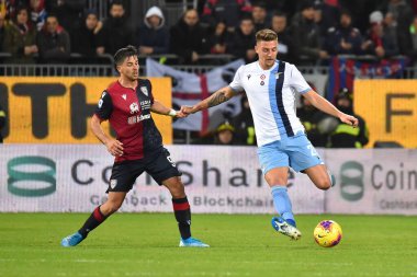İtalyan Futbolu Serisi A Erkekler Şampiyonası Cagliari Lazio 'ya karşı