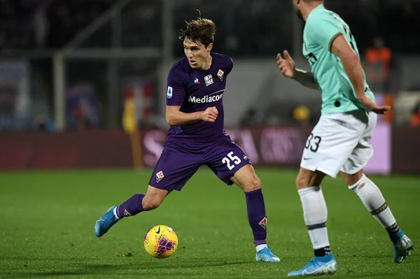 İtalyan Futbolu Serisi A Erkekler Şampiyonası Fiorentina Inter 'e karşı