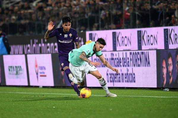 İtalyan Futbolu Serisi A Erkekler Şampiyonası Fiorentina Inter 'e karşı