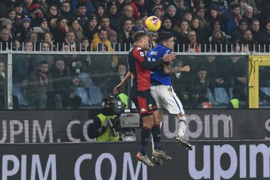 İtalyan Futbolu Serisi A Erkekler Şampiyonası Genoa Sampdoria 'ya Karşı