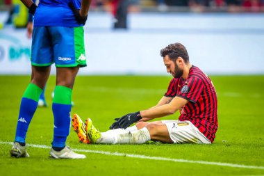 İtalyan Futbolu Serie A Men Şampiyonası Milan Sassuolo 'ya karşı