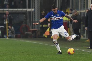 İtalyan Futbolu Serisi A Erkekler Şampiyonası Genoa Sampdoria 'ya Karşı