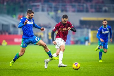 İtalyan Futbolu Serie A Men Şampiyonası Milan Sassuolo 'ya karşı