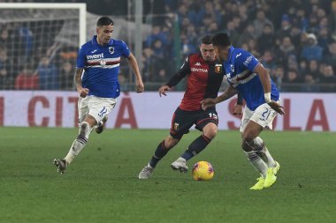 İtalyan Futbolu Serisi A Erkekler Şampiyonası Genoa Sampdoria 'ya Karşı