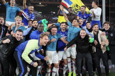 İtalyan Futbolu Serisi A Erkekler Şampiyonası Genoa Sampdoria 'ya Karşı