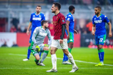 İtalyan Futbolu Serie A Men Şampiyonası Milan Sassuolo 'ya karşı