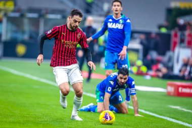 İtalyan Futbolu Serie A Men Şampiyonası Milan Sassuolo 'ya karşı
