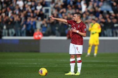 İtalyan Futbolu Serisi A Erkekler Şampiyonası Atalanta Milan 'a karşı