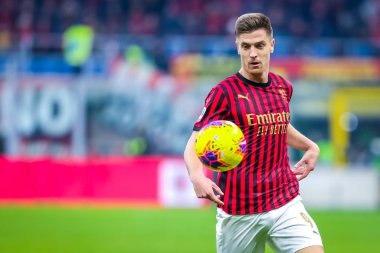 İtalyan Futbolu Serie A Men Şampiyonası Milan Sassuolo 'ya karşı