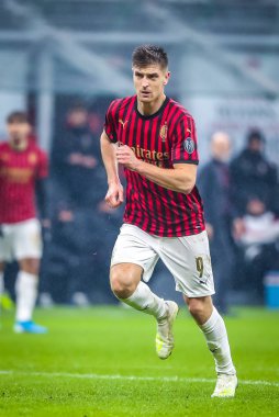 İtalyan Futbolu Serie A Men Şampiyonası Milan Sassuolo 'ya karşı