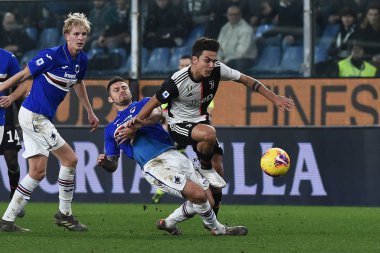 İtalyan Futbolu Serisi A Erkekler Şampiyonası Sampdoria Juventus 'a karşı