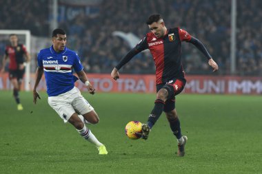 İtalyan Futbolu Serisi A Erkekler Şampiyonası Genoa Sampdoria 'ya Karşı