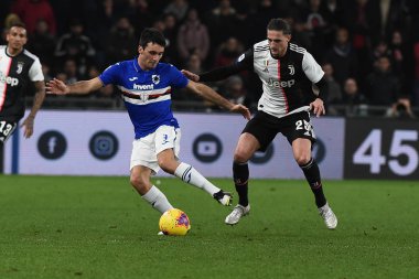 İtalyan Futbolu Serisi A Erkekler Şampiyonası Sampdoria Juventus 'a karşı