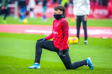 İtalyan Futbolu Serie A Men Şampiyonası Milan Sassuolo 'ya karşı