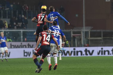 İtalyan Futbolu Serisi A Erkekler Şampiyonası Genoa Sampdoria 'ya Karşı