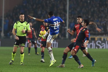 İtalyan Futbolu Serisi A Erkekler Şampiyonası Genoa Sampdoria 'ya Karşı