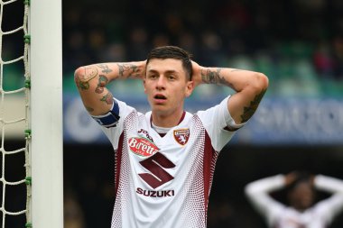 İtalyan Futbolu Serie A Men Şampiyonası Hellas Verona Torino 'ya karşı