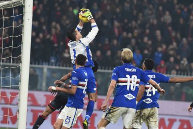 İtalyan Futbolu Serisi A Erkekler Şampiyonası Genoa Sampdoria 'ya Karşı