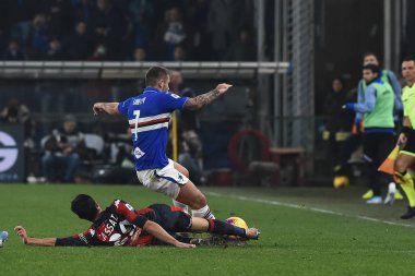 İtalyan Futbolu Serisi A Erkekler Şampiyonası Genoa Sampdoria 'ya Karşı