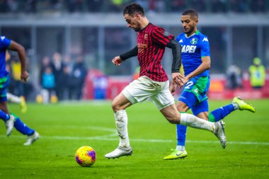 İtalyan Futbolu Serie A Men Şampiyonası Milan Sassuolo 'ya karşı
