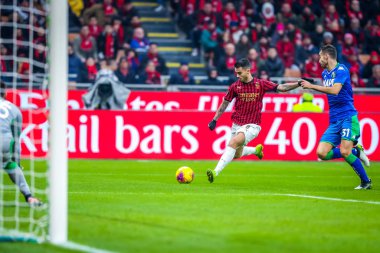 İtalyan Futbolu Serie A Men Şampiyonası Milan Sassuolo 'ya karşı