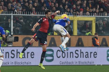 İtalyan Futbolu Serisi A Erkekler Şampiyonası Genoa Sampdoria 'ya Karşı
