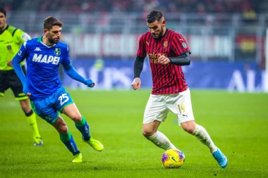 İtalyan Futbolu Serie A Men Şampiyonası Milan Sassuolo 'ya karşı
