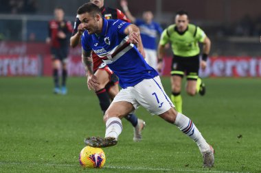 İtalyan Futbolu Serisi A Erkekler Şampiyonası Genoa Sampdoria 'ya Karşı